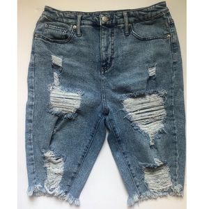 Wild Fable Distressed Bermuda Shorts